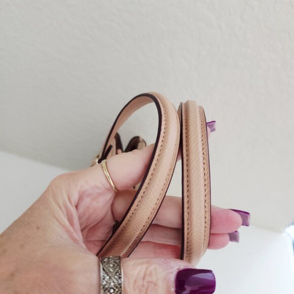 Like New Coach Mini Brooke Blush Leather Shoulder Bag Purse - Picture 7 of 17